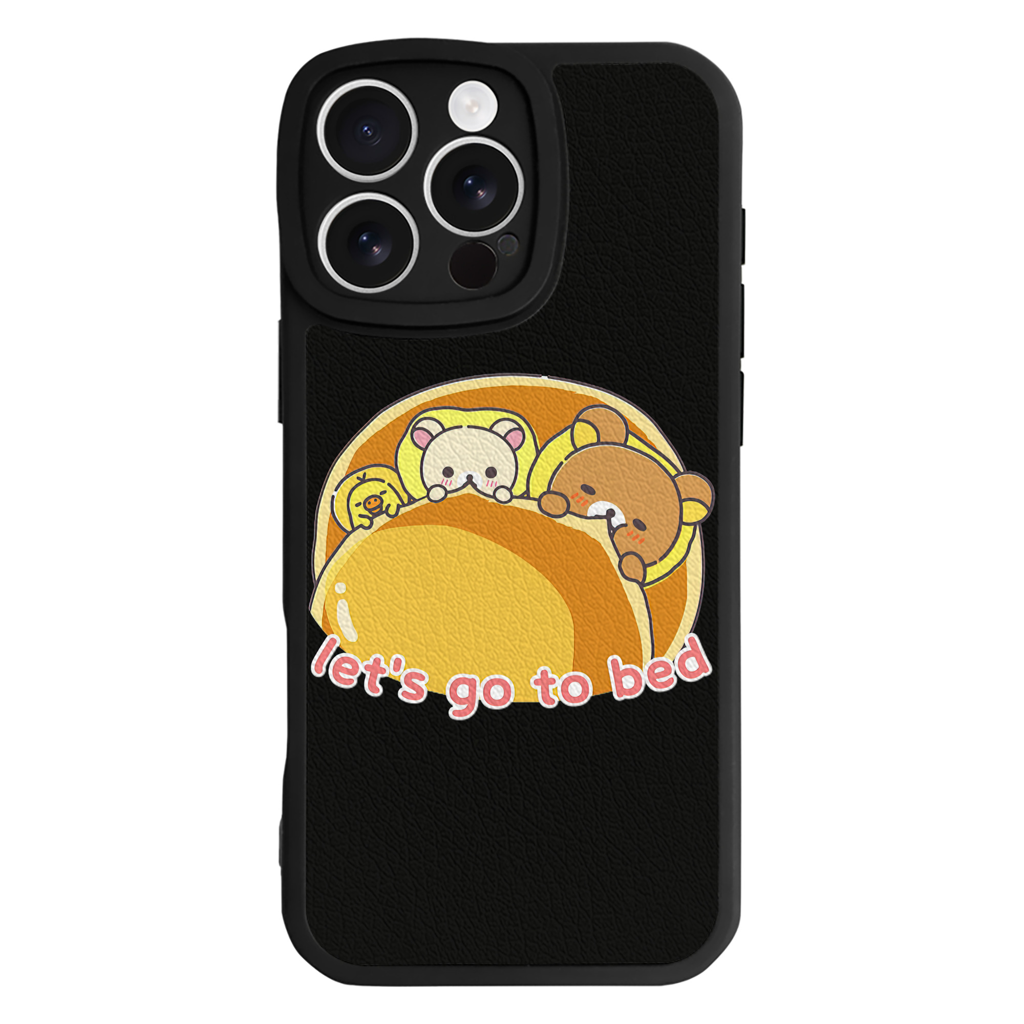 （画像用） リラックマ リラックマ キイロイトリ Rilakkuma Korilakkuma Kiiroitori 【iPhone 16シリーズ対応】シリコンスマホケース（レザー調） 材質：シリコン
